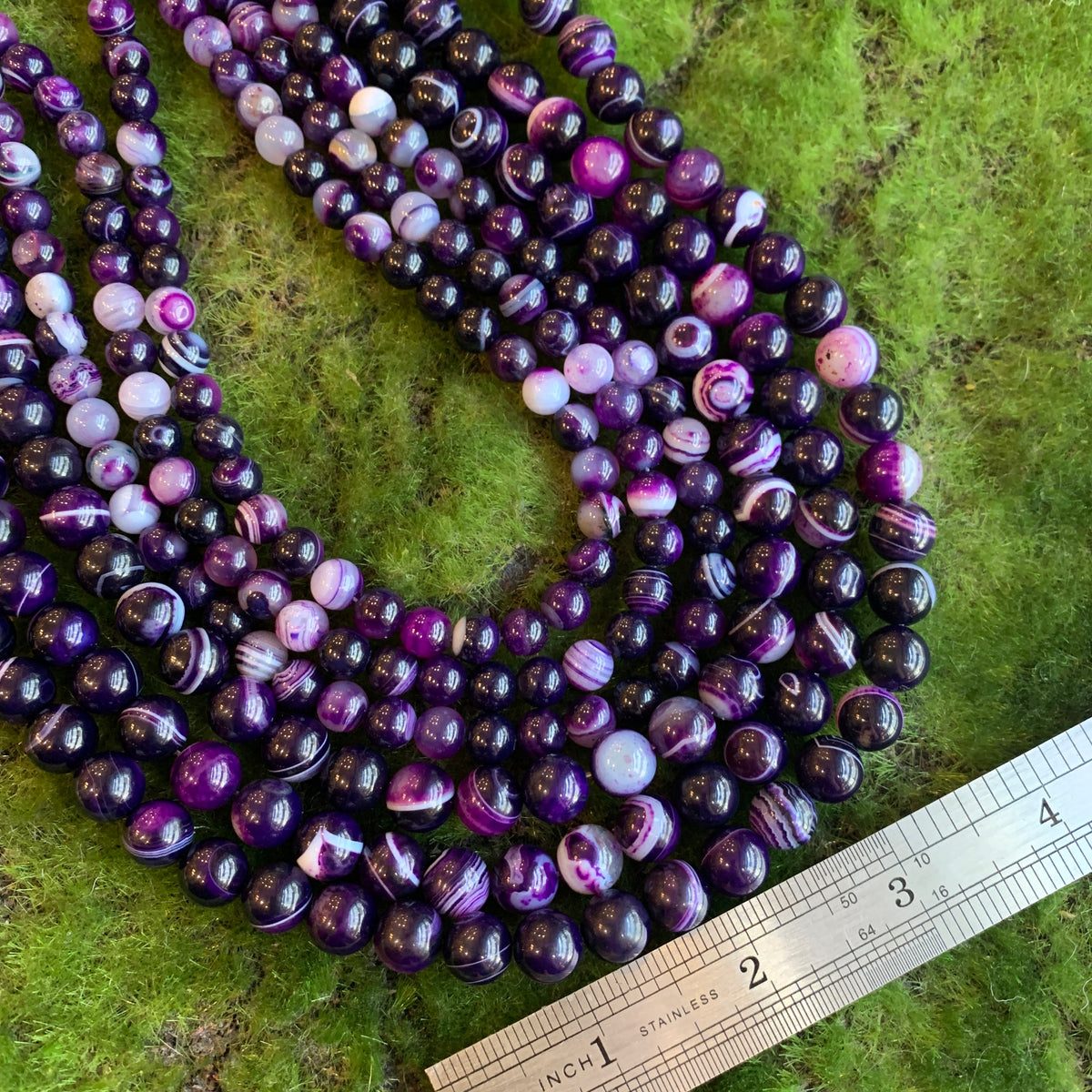 Agate Striped Purple The Bead Shop