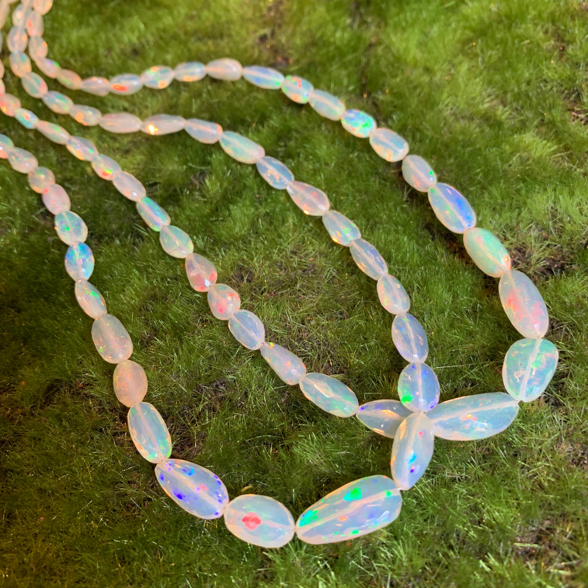 Hotsell NATURAL ETHIOPIAN OPAL Faceted Round Balls Beaded Necklace 1Line Strand 16 inch Length Faceted Ethiopian Opal Beads 43CT Welo Fire 6X6/2X2MM