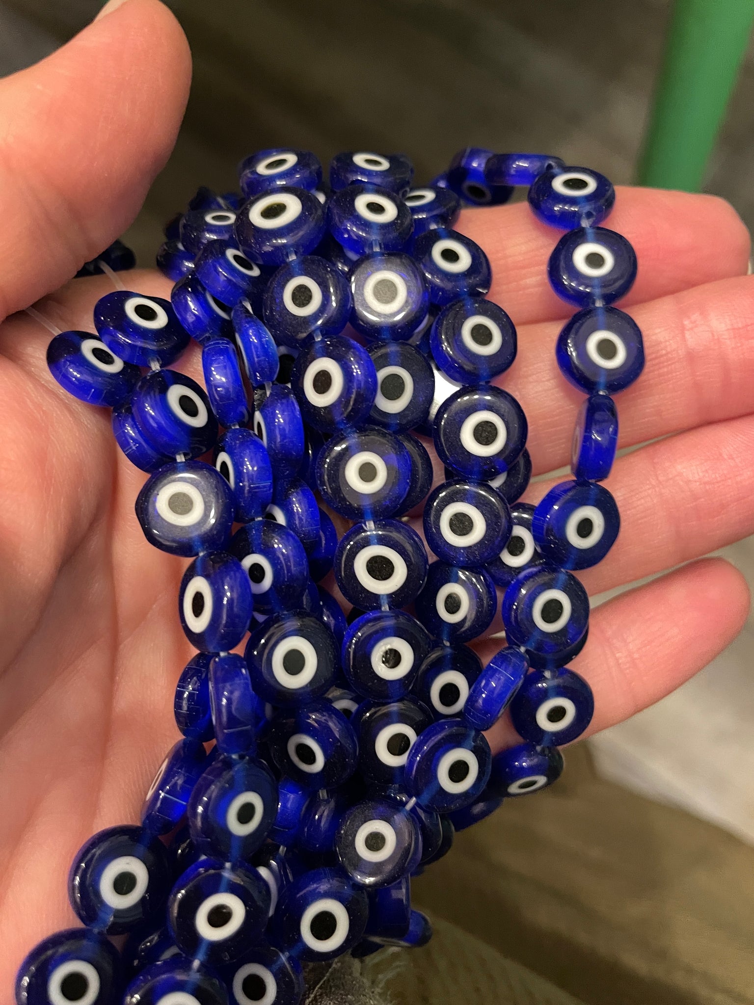 Hangine 300Pcs Evil Eye Beads for Jewelry Making,8mm Nigeria