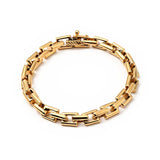 Rectangle Link Chain Bracelet - Plated Stainless - 8.27"