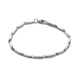 Bar Link Chain Bracelet - Plated Stainless - 8-5/8"