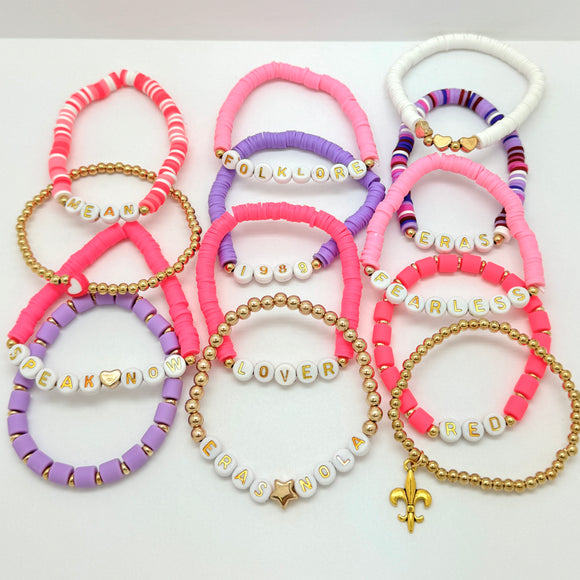 Pink Friendship Bracelet Set of 13