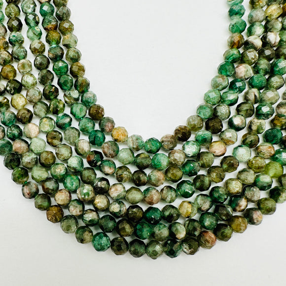 Green Tourmaline- 5mm Facted Rounds