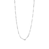 Chain Necklace - Rhodium Plated Sterling Silver - 17.7"