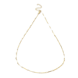 Bar Link Chain Necklace - 17.56"