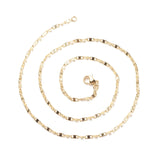 Oval Link Chain Necklace - Plated Brass - 17.72"