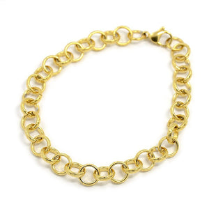 Bubbles Cable Chain Bracelet - Plated Stainless - 8-1/8"