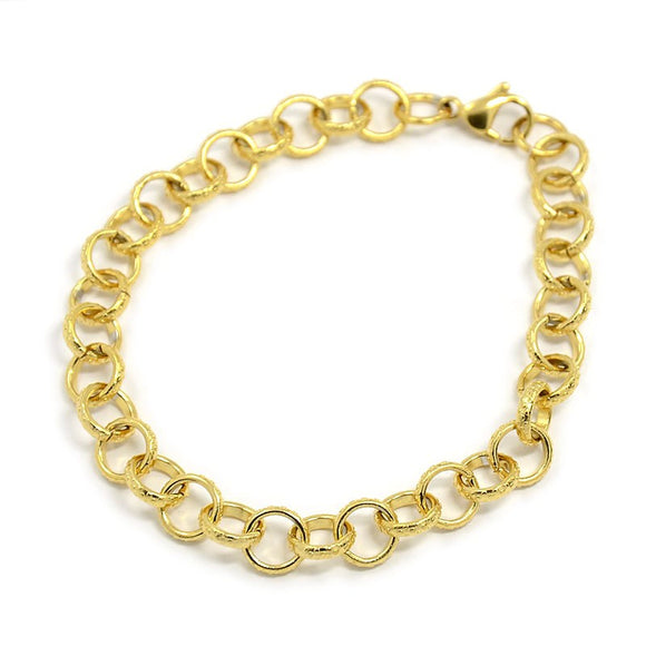 Bubbles Cable Chain Bracelet - Plated Stainless - 8-1/8