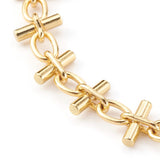 Bar Link Chain Bracelet with Toggle Clasp - Plated Brass - 7-5/8"