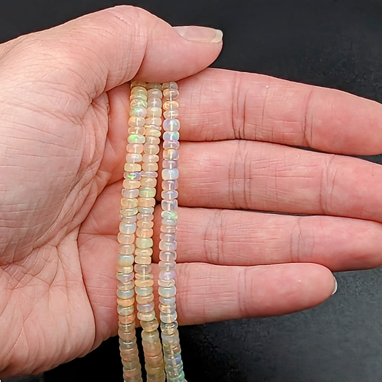 Ethiopian Opal Yellow Smooth Drop 4 inch Bead Strand 4.5X5.5-4.5X7.5 MM & 20 Carats Natural Semi online Precious Gemstone Birthstone DIY Jewelry