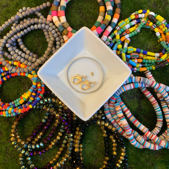 Seed bead kit, diy jewelry, bracelet making kit, hobby kit, - Inspire Uplift