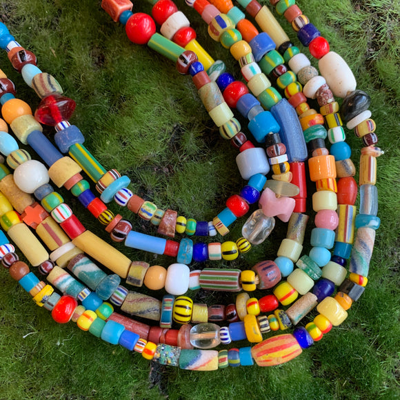 Ghana trade beads necklace with 2 small bracelets – Stanhope Africa