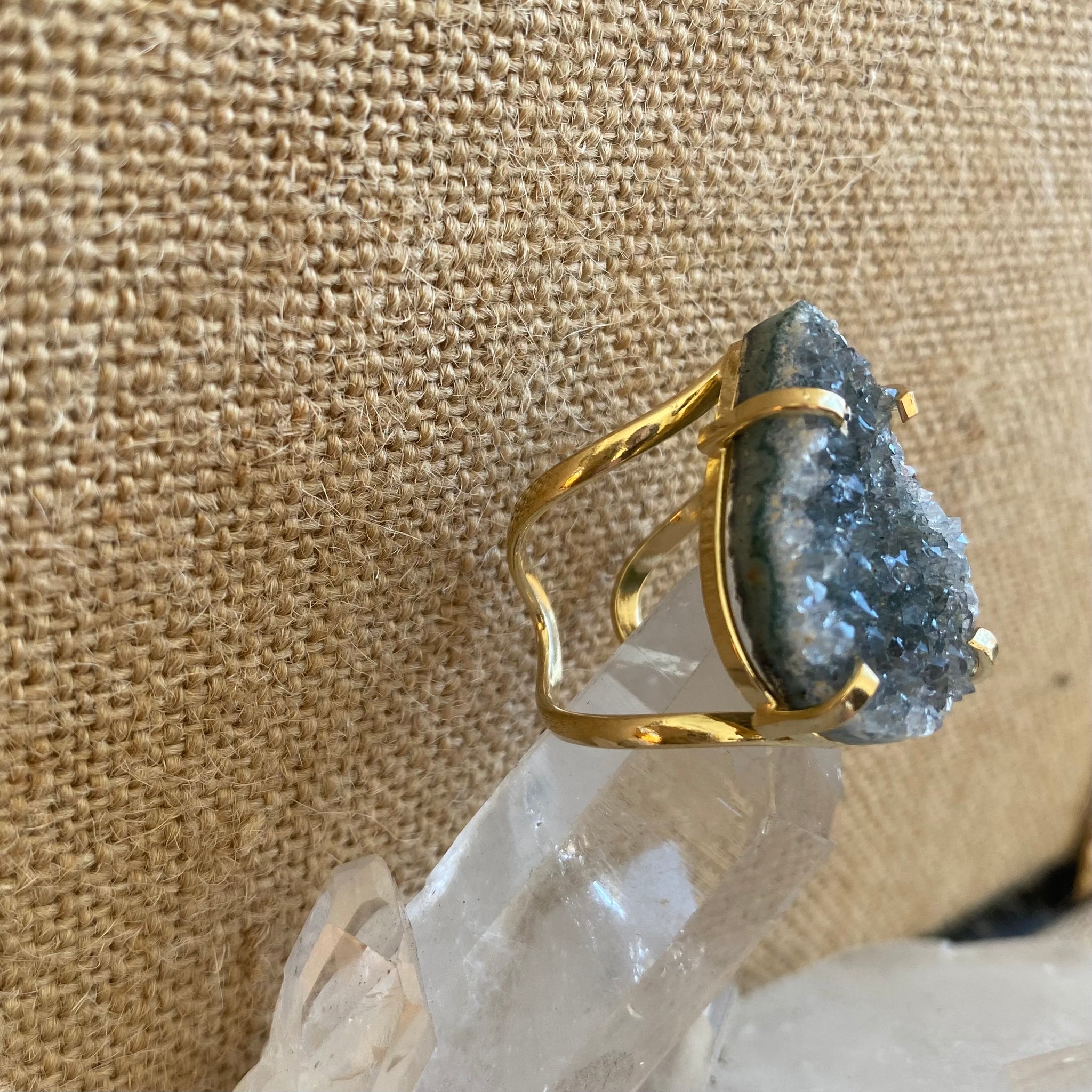 Custom 14K Tear Drop Kingman Turquoise & Diamond Ring | Unique & Stylish  Sterling Silver Exotic Stone Jewelry